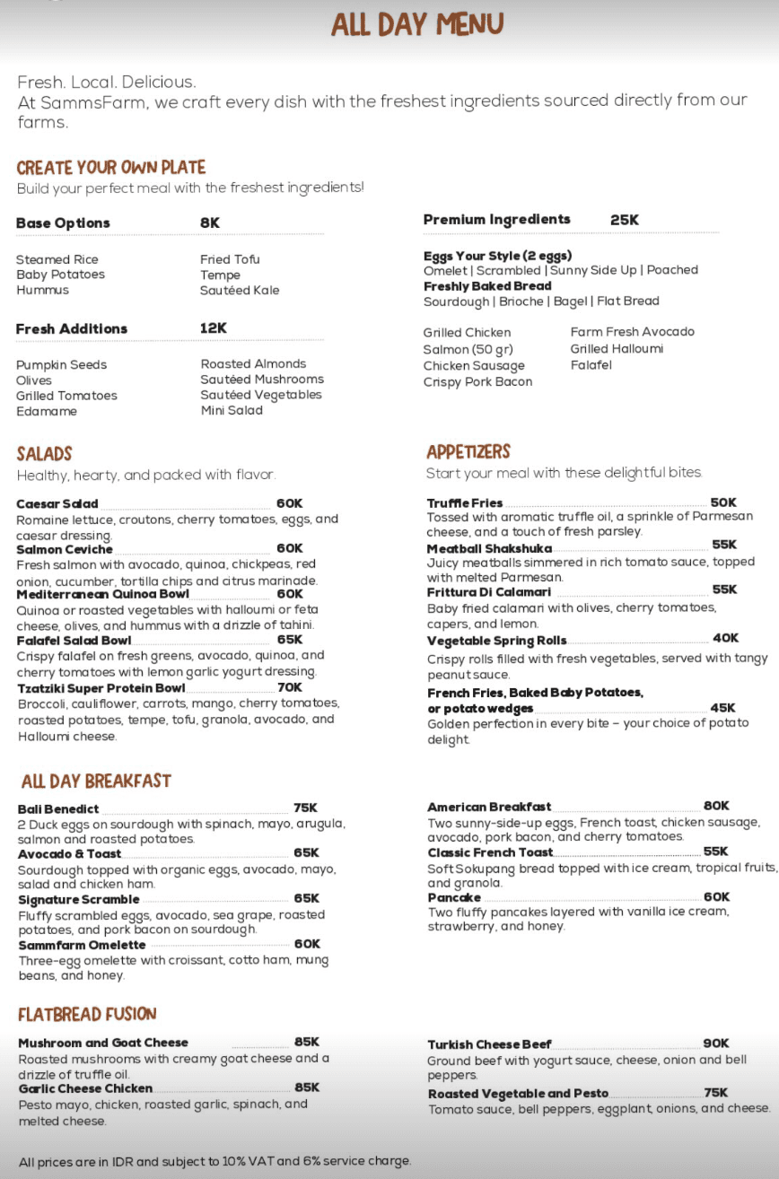Menu page 5