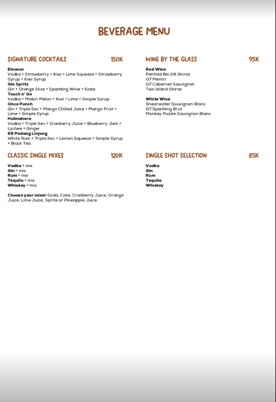 Menu page 3