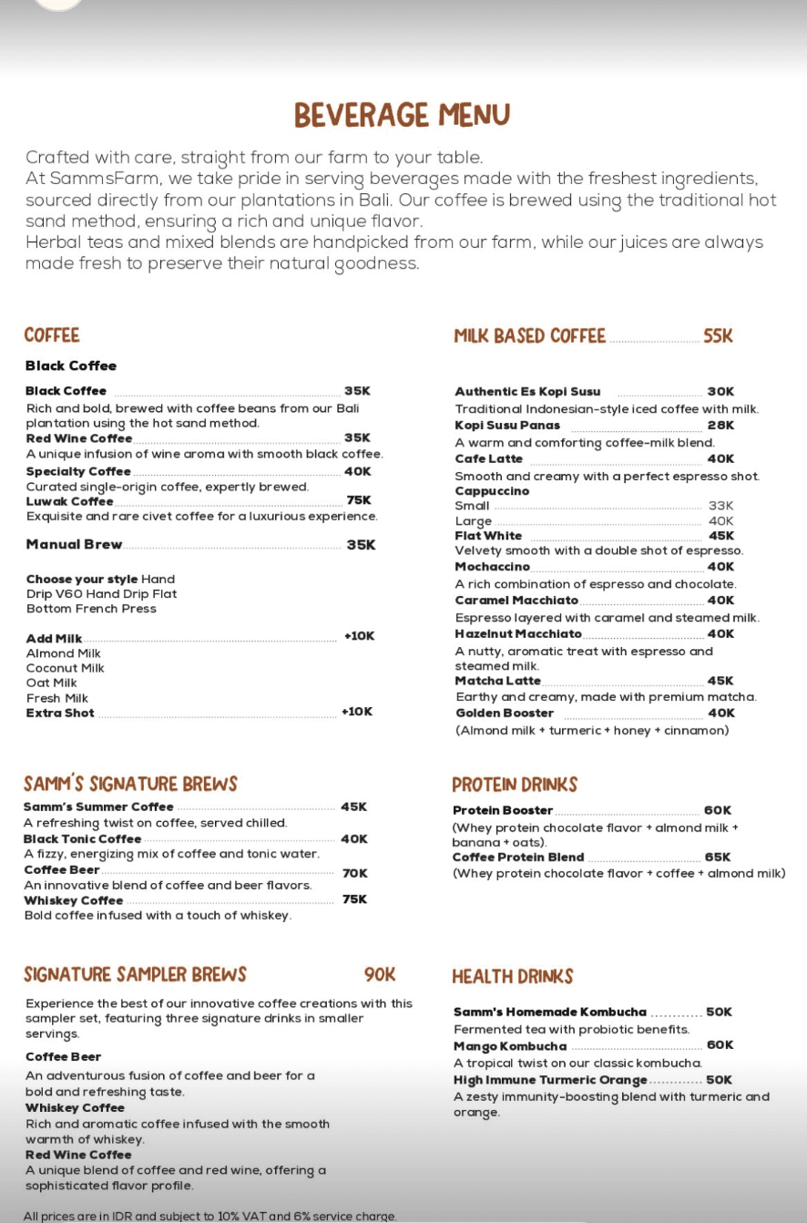 Menu page 1