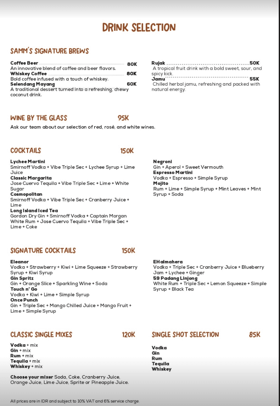 Menu page 2